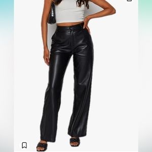 BRAND NEW AMAZON Black Pleather Pants